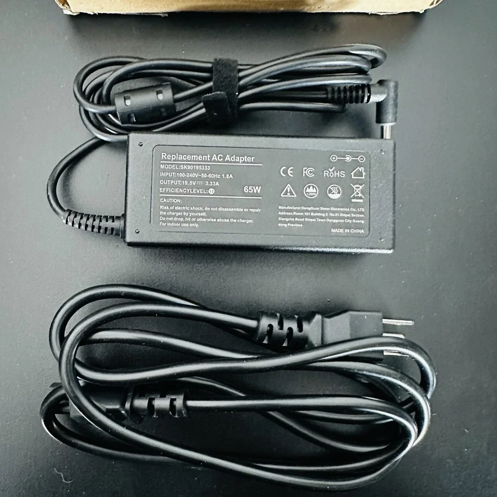 PIOEVTKA 65W 45W HP Laptop Charger Blue Tip Smart Power Adapter Minimalist Tech